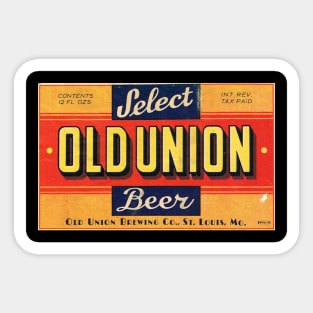 Retro Beer - Old Union Select Beer St. Louis MO Sticker